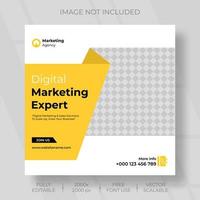 Digital marketing agency video, reels, story, post, and social media banner template vector scalable