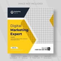Digital marketing agency video, reels, story, post, and social media banner template vector scalable