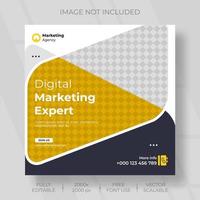 Digital marketing agency video, reels, story, post, and social media banner template vector scalable