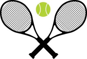 icono de tenis sobre fondo blanco. pelotas de tenis y raqueta de tenis. señal de deportes logotipo de tenis estilo plano vector