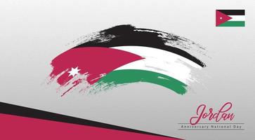 Happy National Day Jordan. Banner, Greeting card, Flyer design. Poster Template Design vector