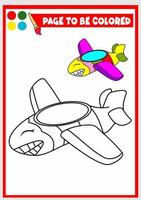 coloring book for kids. plane vector