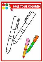coloring book for kids. pen vector