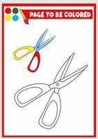 coloring book for kids. scissor vector