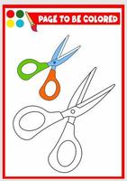 coloring book for kids. scissor vector