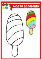 coloring book for kids. ice cream vector