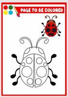 coloring book for kids. bug vector