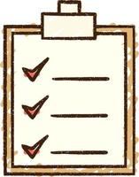 Tick List Chalk Drawing vector