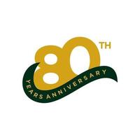 80 Years Anniversary Vector Template