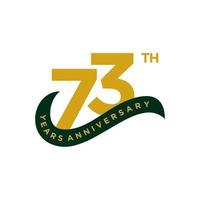 73 Years Anniversary Vector Template