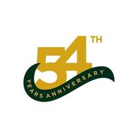 54 Years Anniversary Vector Template