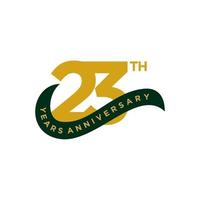 23 Years Anniversary Vector Template