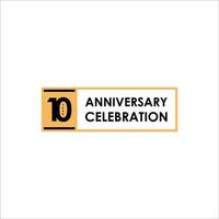 10 Years Anniversary Celebrations Vector Template