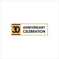 30 Years Anniversary Celebrations Vector Template