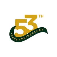 53 Years Anniversary Vector Template