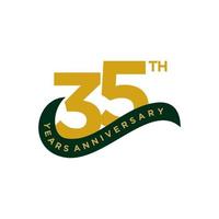 35 Years Anniversary Vector Template