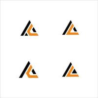 plantilla de vector de logotipo de conjunto de triángulos. logotipo de diseño triangular.
