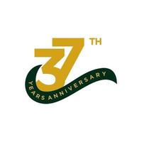 37 Years Anniversary Vector Template