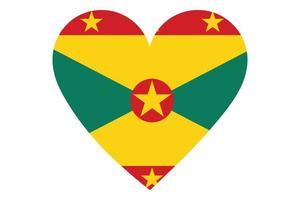 Heart flag vector of Grenada on white background.