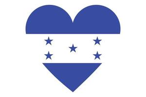 Heart flag vector of Honduras on white background.