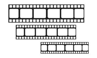 Ilustración de vector de tira de película de cine. plantilla de tira de película para cámara de video de cine de película multimedia