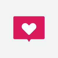 comment like media button for internet business romantic heart vector design