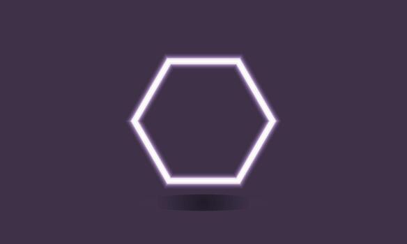 neon hexagon glowing shape vector geometric abstract shape