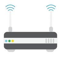 ethernet conexión línea moderno enrutador wlan banda ancha vector