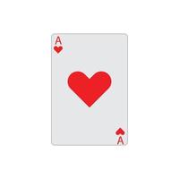 heart of ace deck card playing card gamble vector illustration