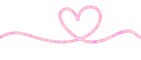 hjärta. abstrakt kärlek symbol. kontinuerlig linje konst ritning illustration. alla hjärtans dag bakgrund banner png