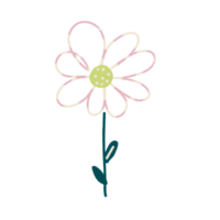 Flower doodle color png