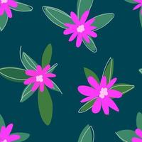 Seamless pattern with bouquets drawn in a flat style for gift wrapping vector
