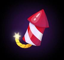 Colorful Rockets. Mobile Game Assets on white background. vector illustration.