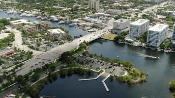 4k drone - fort lauderdale strand, florida video