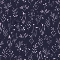 Seamless floral pattern on a dark background. vector