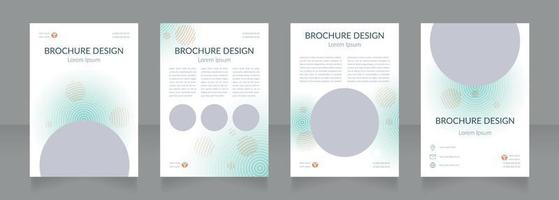 Cosmetics of natural ingredients blank brochure design. Template set with copy space for text. Premade corporate reports collection. Editable 4 paper pages vector