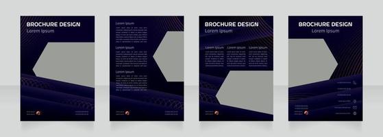 Industry digitalization blank brochure design. Template set with copy space for text. Premade corporate reports collection. Editable 4 paper pages vector