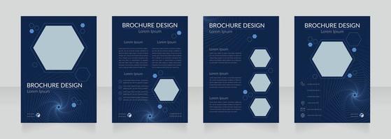 Structural exploration and science blank brochure design. Template set with copy space for text. Premade corporate reports collection. Editable 4 paper pages vector