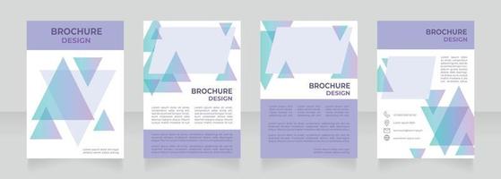 Skin care product promotional blank brochure design. Cosmetics promo. Template set with copy space for text. Premade corporate reports collection. Editable 4 paper pages vector