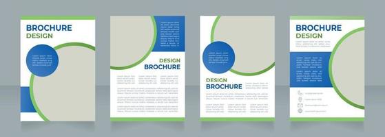 International ecological conference blank brochure design. Template set with copy space for text. Premade corporate reports collection. Editable 4 paper pages vector