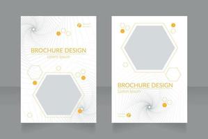 Physics and natural science blank brochure design. Template set with copy space for text. Premade corporate reports collection. Editable 2 paper pages vector