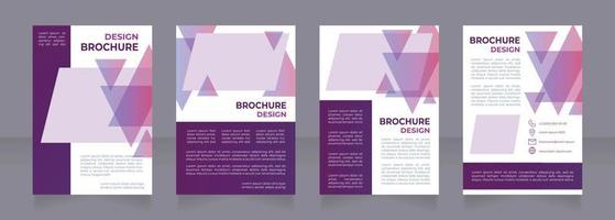 Online language school promotional blank brochure design. Education. Template set with copy space for text. Premade corporate reports collection. Editable 4 paper pages vector