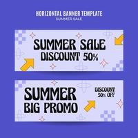 Summer Sale Web Banner for Social Media Horizontal Poster, banner, space area and background vector