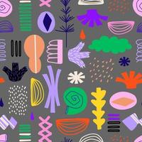 Seamless  vector  pattern with abstract trendy elements.