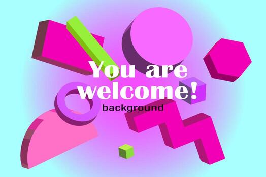 marco con formas geometricas 3d vector