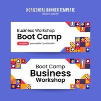 Modern Geometry - Bootcamp Web Banner for Social Media Horizontal Poster, banner, space area and background vector