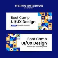 Modern Geometry - Bootcamp Web Banner for Social Media Horizontal Poster, banner, space area and background vector