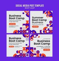 Modern Geometry - Bootcamp Web Banner for Social Media Square Poster, banner, space area and background vector