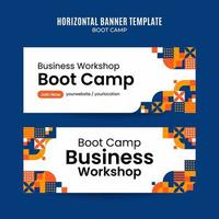 Modern Geometry - Bootcamp Web Banner for Social Media Horizontal Poster, banner, space area and background vector