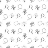 Seamless graphic vector pattern for a holiday in the office.